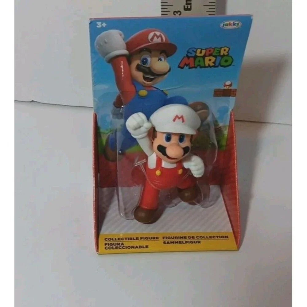 Super Mario Fire Mario 9 Inch Plush Nintendo With Little Fire Mario